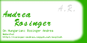 andrea rosinger business card